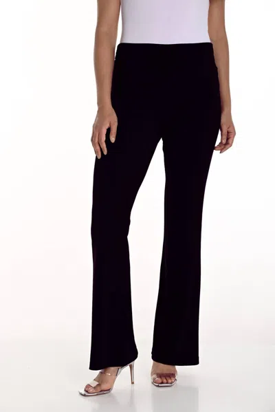 Frank Lyman Flare Trousers With Elastic Waistband In Black