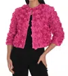 Frank Lyman Floral Open Front Cardigan In Pink In Pink