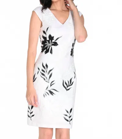 Frank Lyman Floral Sheath Dress In White