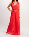 Frank Lyman Formal V-neck Jumpsuit In Fire In Multi