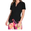 Frank Lyman Gathered Knit Top In Black In Black