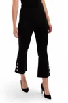 Frank Lyman Grommet Detail Pants In Black In Black