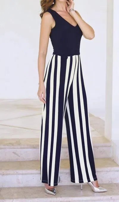 Frank Lyman Jumpsuit Lovely In Indigo In Multi