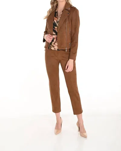 Frank Lyman Kalinda Knit Pants In Camel In Brown