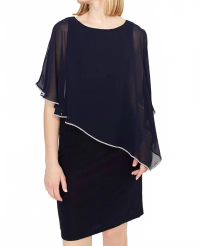 Frank Lyman Knee-length Sheath Woven Dress In Midnight In Multi