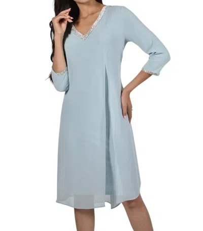 Frank Lyman Knee-length Shift Dress In Aquamist In Multi