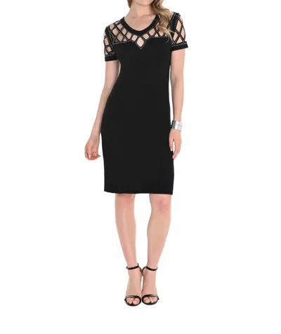 Frank Lyman Knit Dress In Black