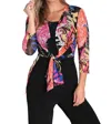 Frank Lyman Knit Duster Cardigan In Black/multi In Black