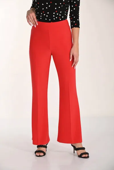 Frank Lyman Knit Flared Pant In Lust In Red