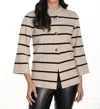 Frank Lyman Knit Jacket In Beige / Brown In Gray