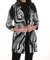 Frank Lyman Knit Jacket In Black / Gray