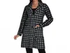 Frank Lyman Knit Jacket In Brown / Off White In Multi