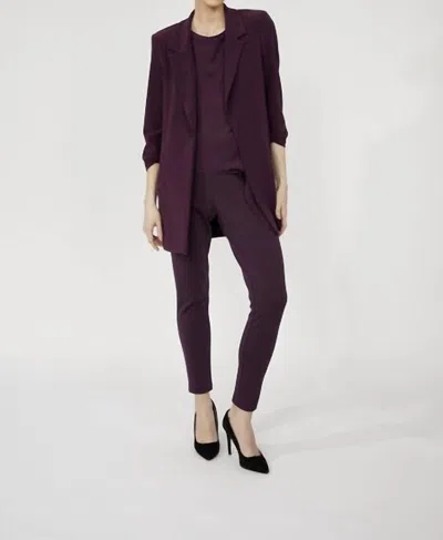 Frank Lyman Knit Jacket In Deep Plum In Purple