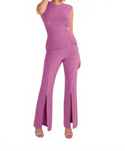 Frank Lyman Knit Pant In Purple