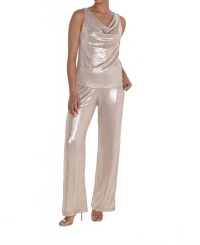 Frank Lyman Knit Pants In Champagne In Pattern