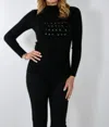 Frank Lyman Knit Top 233817u In Black/gold In Black