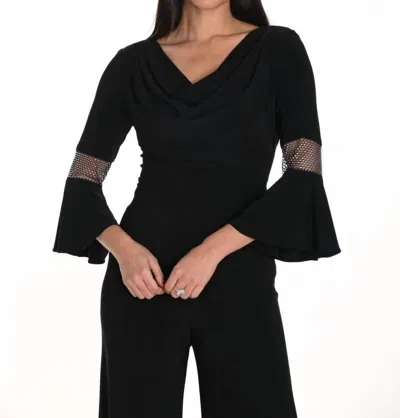 Frank Lyman Knit Top In Black