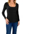 Frank Lyman Knit Top In Black In Black