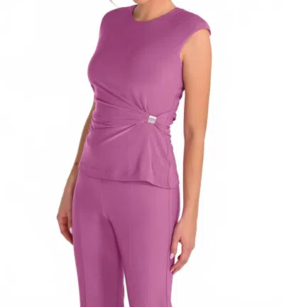 Frank Lyman Knit Top In Purple