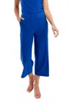 Frank Lyman Knit Wide Leg Crop Pants In Royal In Blue