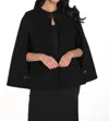 Frank Lyman Knite Cape In Black In Black