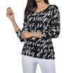 Frank Lyman Letters Top In Black In Black