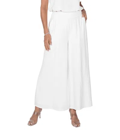 Frank Lyman Linen Woven Pant In White