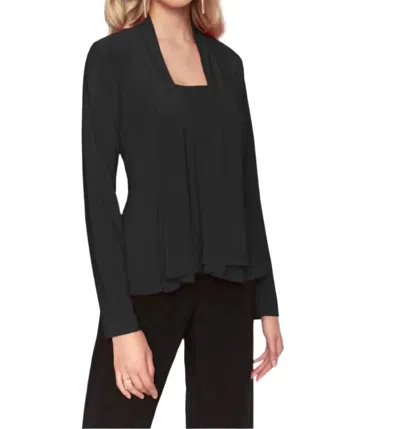 Frank Lyman Long Sleeve Pull On Jacket In Black