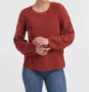 Frank Lyman Long Sleeve Sweater In Rust Red In Red