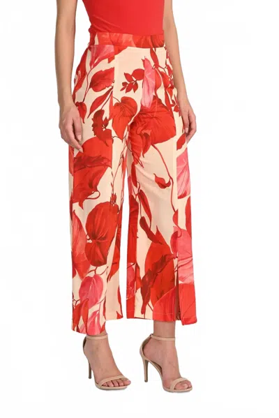 Frank Lyman Lyman Pant In Red/beige In Multi