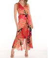 Frank Lyman Maxi Wrap Dress In Pink In Multi