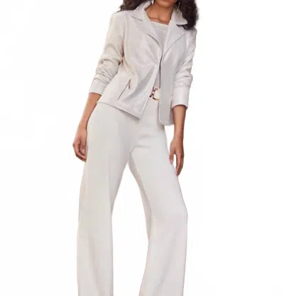 Frank Lyman Metallic Shimmer Jacket In White