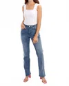 Frank Lyman Mid-rise Full-length Jeans In Denim Blue In Blue