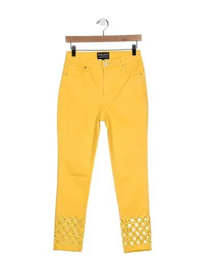 Pre-owned Frank Lyman Mid-rise Skinny Leg Jeans W/ Tags In Yellow
