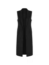 Frank Lyman Notched-lapel Sleeveless Jacket In Black