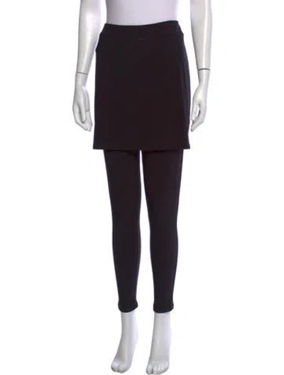 Pre-owned Frank Lyman Nylon Skinny Leg Pants In Black