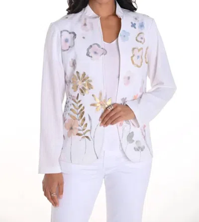 Frank Lyman Ofelia Open Front Lightweight Blazer In White