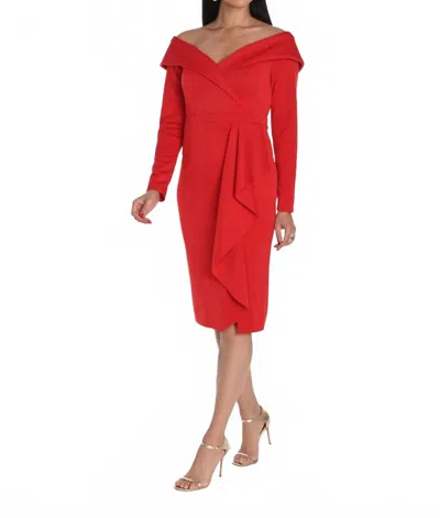 Frank Lyman Off The Shoulder Special Occasion Dress In Red