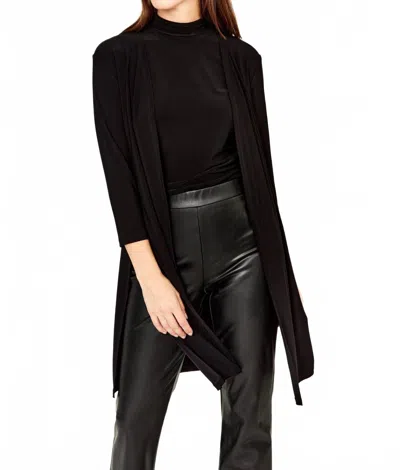 Frank Lyman Open Front Casual Jacket In Black