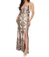 Frank Lyman Opluence Dress In Bronze In Gold