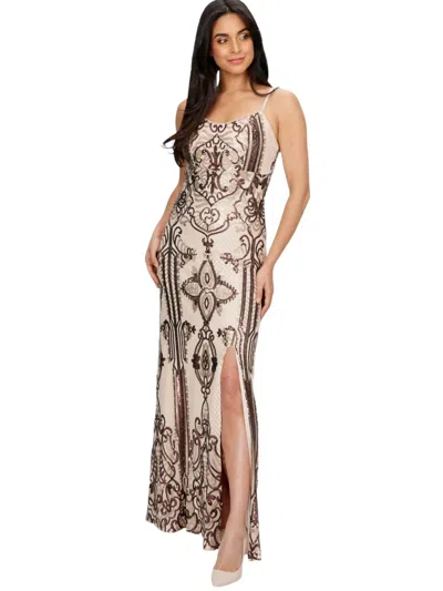 Frank Lyman Opluence Dress In Bronze In Neutral