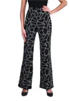 Frank Lyman Pattern Pocket Pants In Black In Black