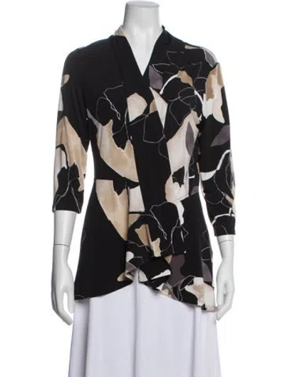 Pre-owned Frank Lyman Patterned Jacket In Black