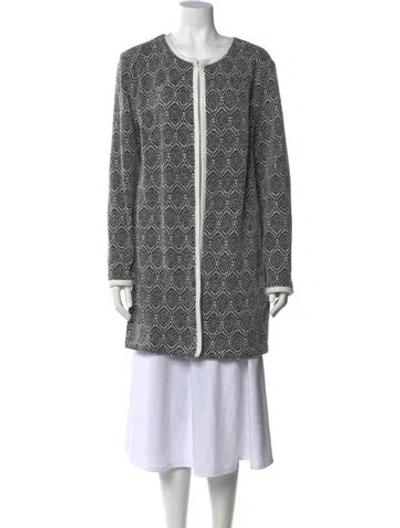 Pre-owned Frank Lyman Patterned Open Front Sweater In Multi