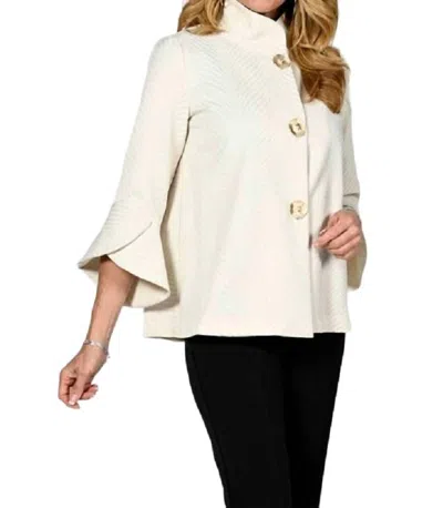Frank Lyman Petal Sleeve Jacket In Cream In Neutral