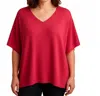 Frank Lyman Poncho Sweater In Flamingo In Pink