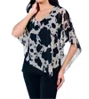 Frank Lyman Print String Back Top In Black/beige In Multi