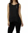 Frank Lyman Relaxed Fit Sleeveless Top In Black In Black