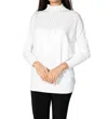 Frank Lyman Rhinestone Knit Top In Off White In White