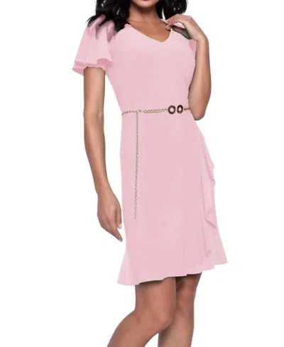 Frank Lyman Robe Dress In Blush In Pink